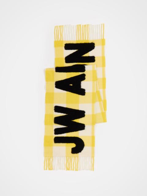 CHECKERED LOGO SCARF IN YELLOW
