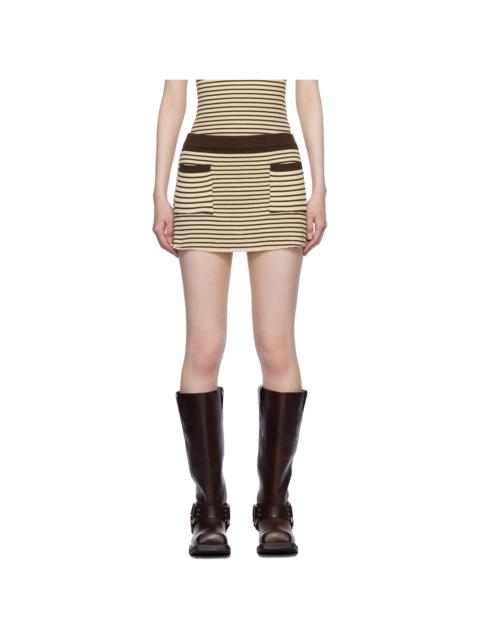 Brown & Beige Mila Knit Skort