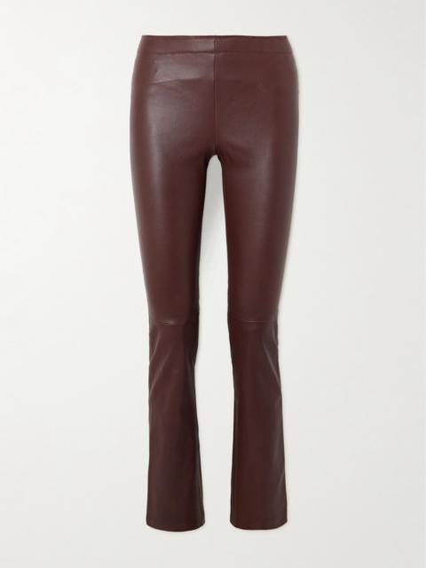 Jp Paneled Leather Flared Pants