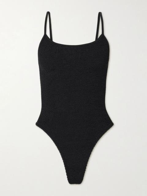 Petra seersucker swimsuit Black