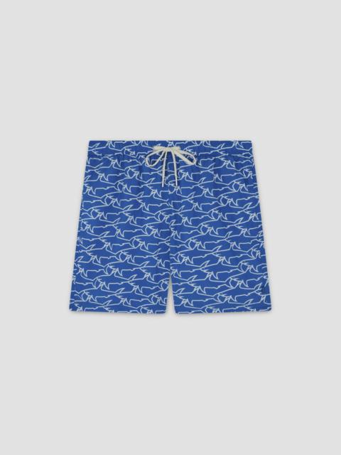 SWIM SHORTS WITH ALL-OVER SHARK PRINT