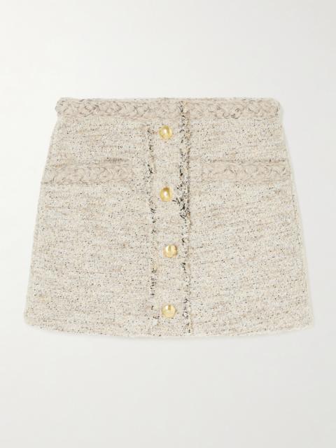 Gleny Braided Tweed Mini Skirt