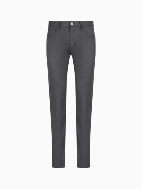 Five-pocket, regular-fit, virgin-wool trousers