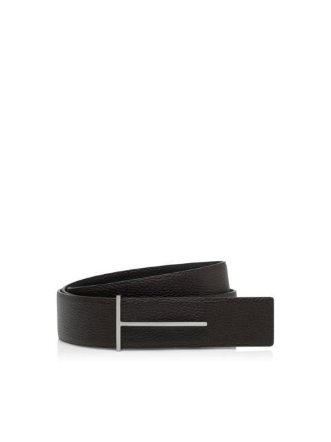 GRAIN LEATHER SLIM T REVERSIBLE BELT