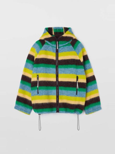SHERPA HOODIE / multicolor stripes