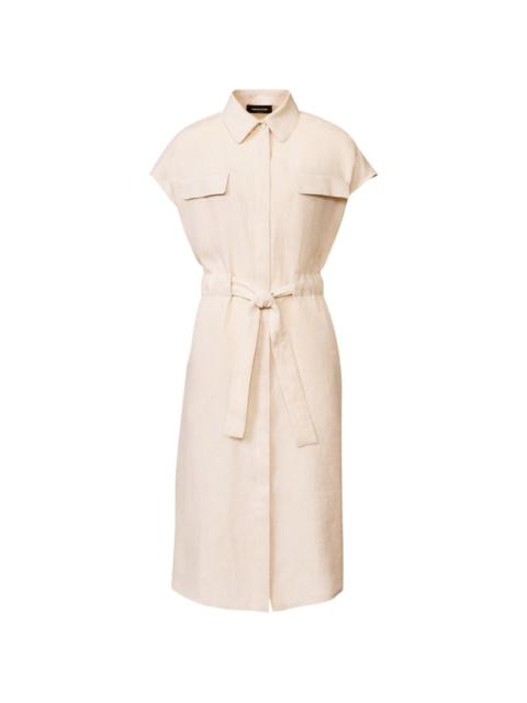patch pocket belted dress