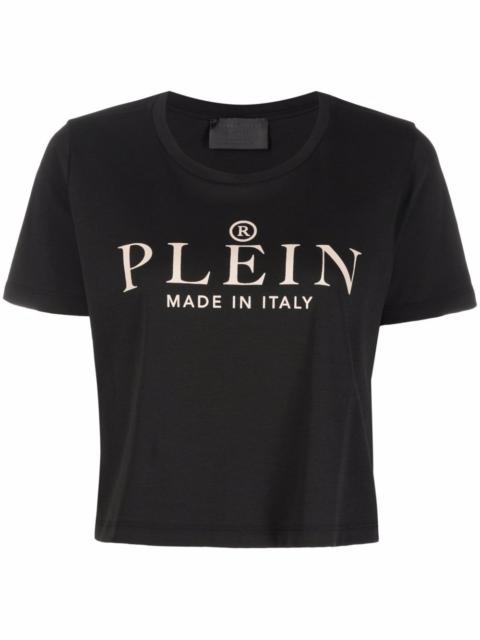 Iconic Plein short-sleeve cropped T-shirt