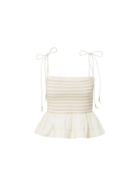 OPHELIA SMOCKED TANK TOP
