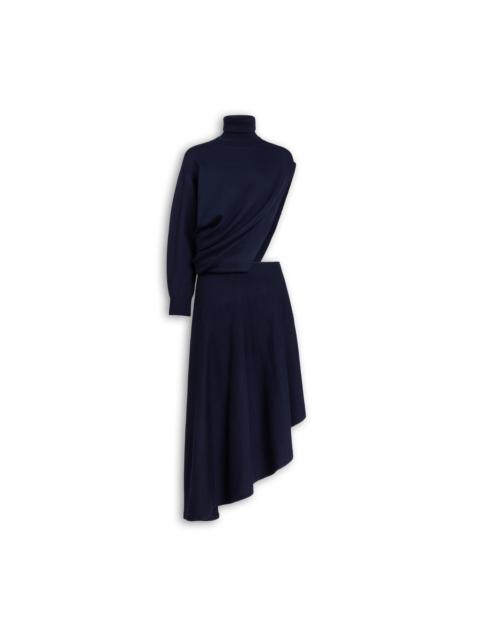 CUT-OUT WOOL DRESS