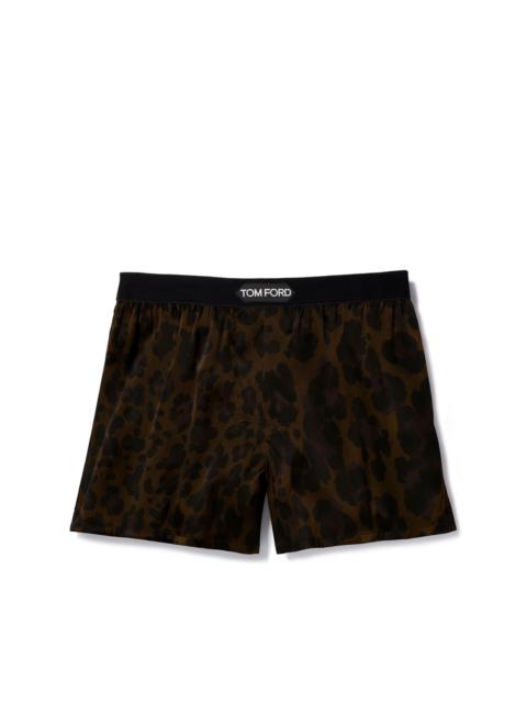 LEOPARD SILK BOXERS