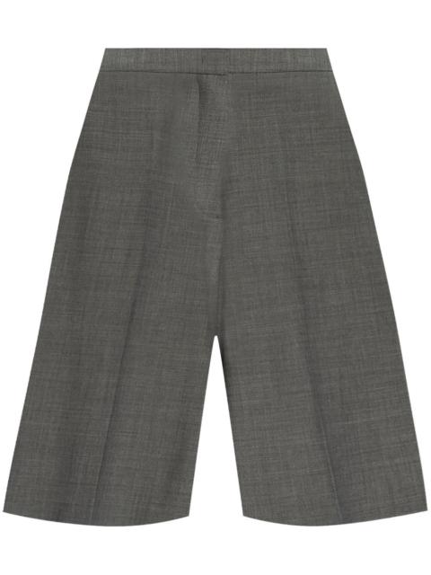 pressed-crease knee-length shorts