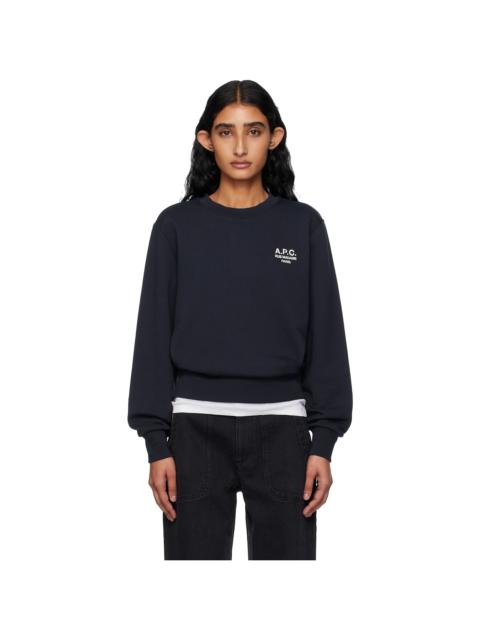 Navy Boxy 'Rue Madame' Sweatshirt