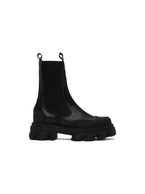 Black Mid Chelsea Boots