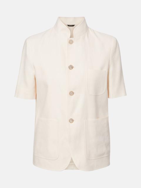 Linen and wool shirt