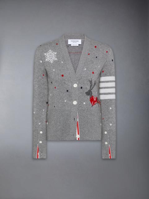 CASHMERE REINDEER HECTOR INTARSIA JACQUARD CARDIGAN