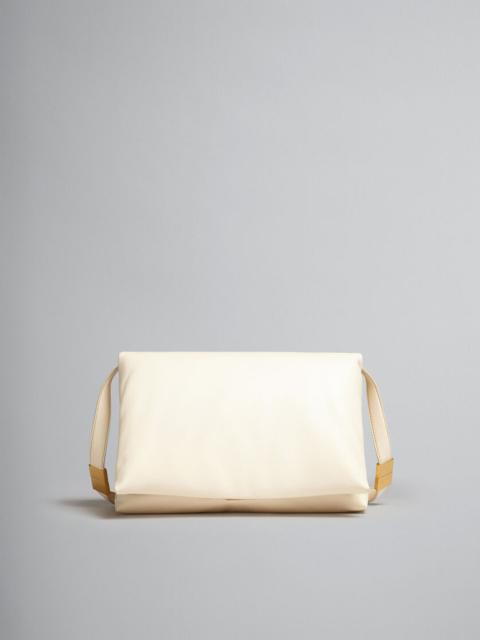 LARGE WHITE CALFSKIN PRISMA BAG