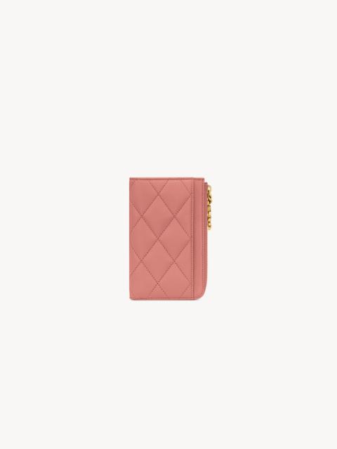 CASSANDRE BIJOU ZIP CARD CASE IN LAMBSKIN