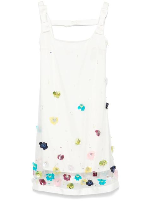 embroidered mini dress