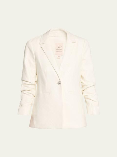 Khloe Quilted Vegan Leather Blazer