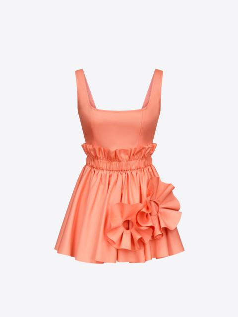 RUFFLE FLOWER MINI DRESS