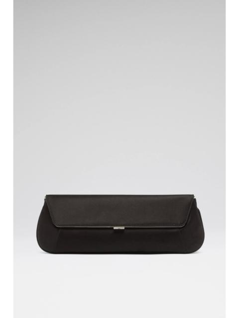 AMI CLUTCH BLACK SATIN