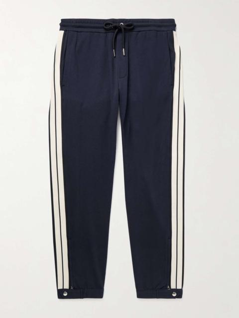 Tapered Striped Cotton-Jersey Sweatpants