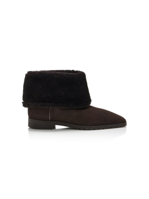 Fold-Down Shearling Boots brown