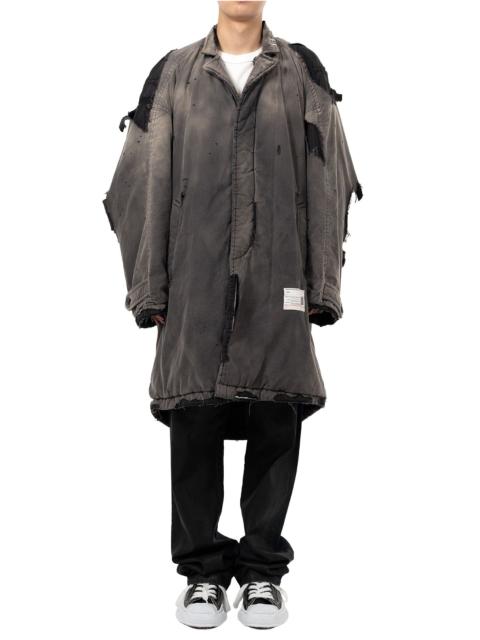Distressed Balmacaan Coat