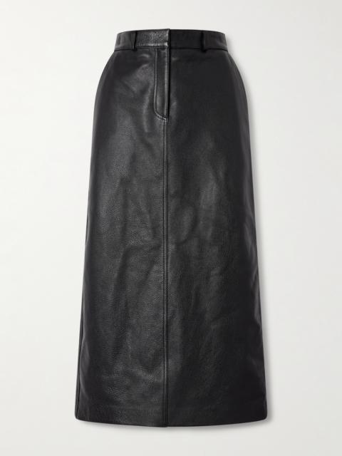 Textured-leather Maxi Skirt