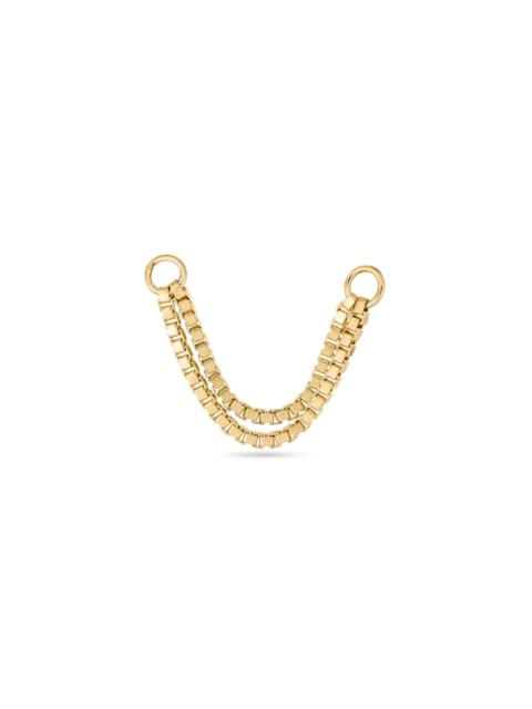 Double Block Chain Connector Earring