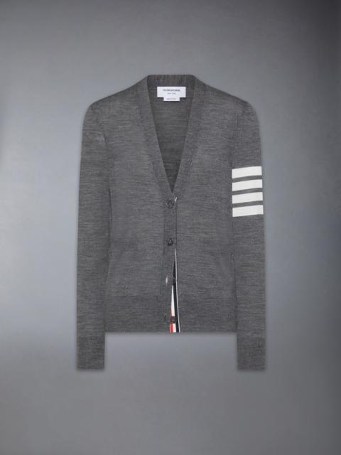 4-Bar stripe V-neck cardigan