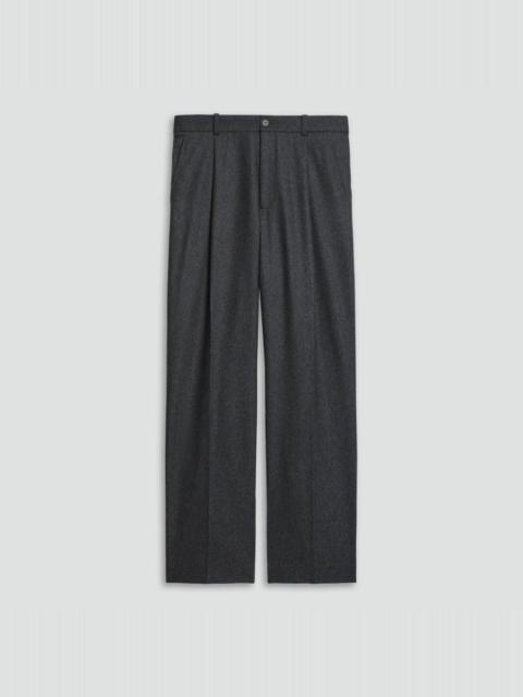 Relaxed Pleat Pant in Cashmere-Blend Flannel