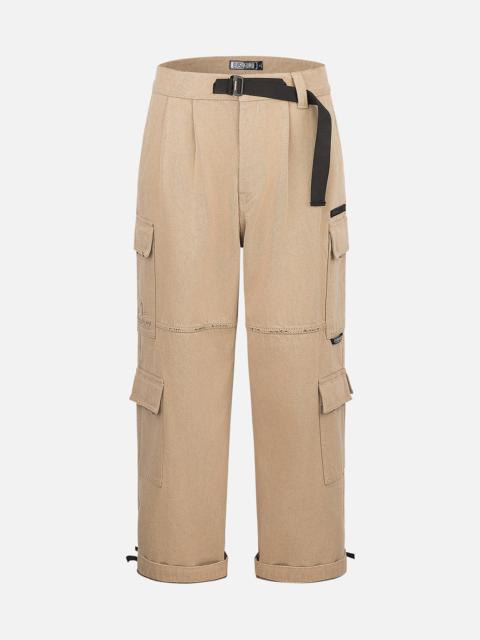 Two Tone Distressed Oversized Cargo Pants