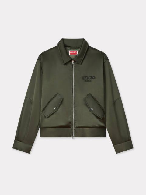 'Boke Flower' padded blouson in mixed satin