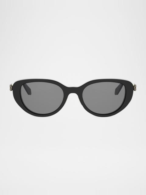 Serpenti Forever Acetate Oval Sunglasses