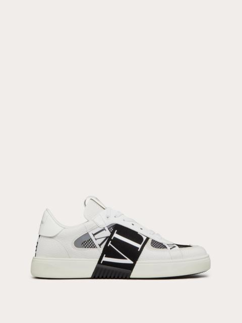 VL7N LOW-TOP SNEAKERS IN CALFSKIN AND MESH FABRIC WITH BANDS