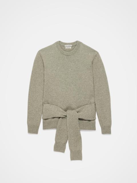 SLEEVE-TIE WAISTED JUMPER IN SAGE