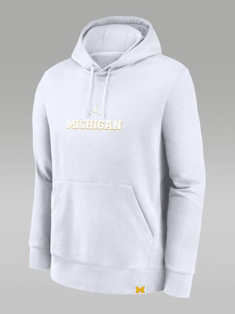 Michigan Wolverines Statement Wordmark Lockup Heavyweight Men's Nike College Pullover Hoodie
