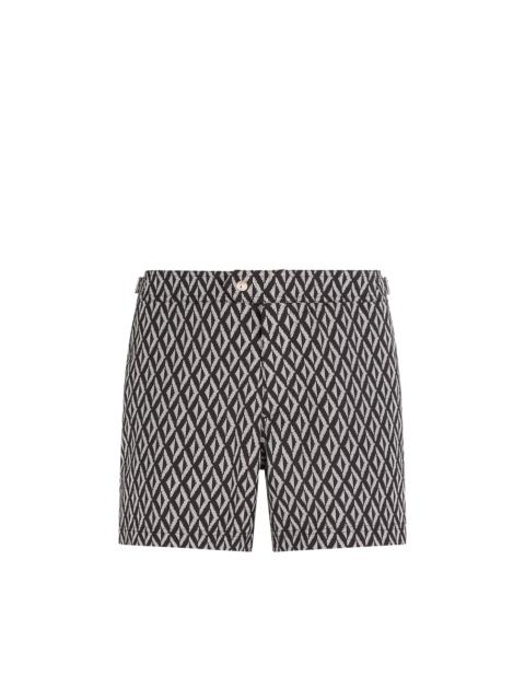 DIAMOND PRINT NYLON SWIM SHORT