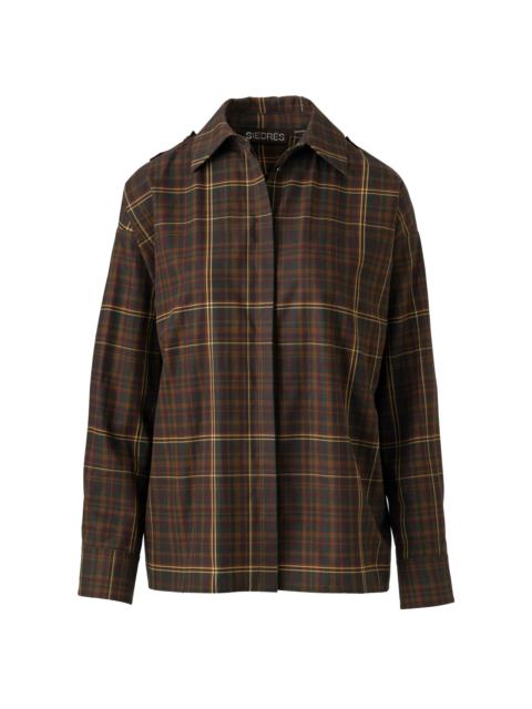 Athelia Pouch-Detailed Oversized Cotton Shirt multi