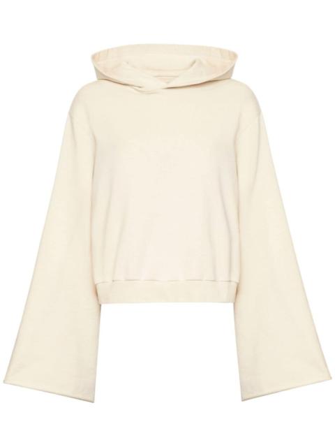 drop-shoulder hooded sweatshirt