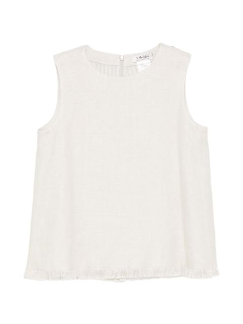 Anika fringed round-neck top