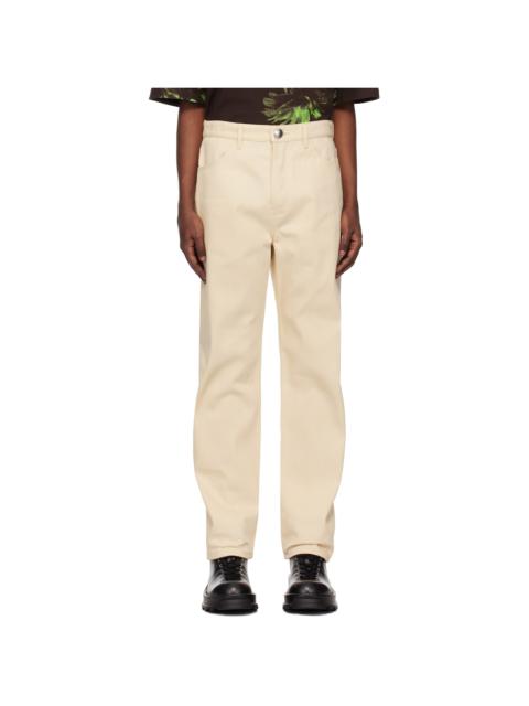 Beige Sea Island Denim Jeans