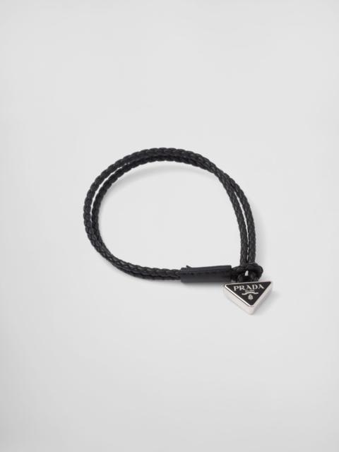 Braided nappa leather bracelet