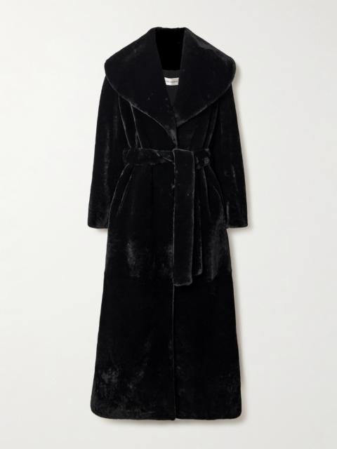 Giovanna Belted Shearling Coat