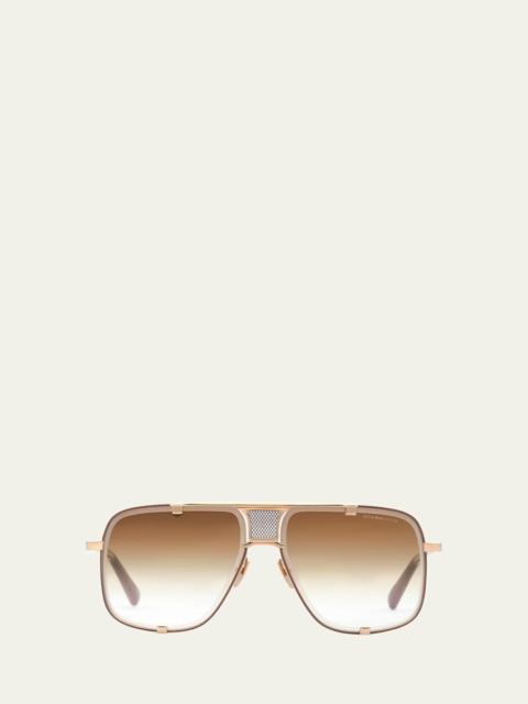 Men's Mach Five Metal-Acetate Aviator Sunglasses