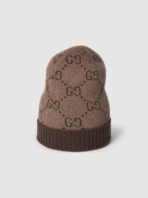 GG cashmere lamé hat