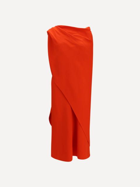 Draped silk maxi Dress