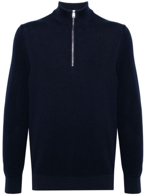 zip-up cotton jumper