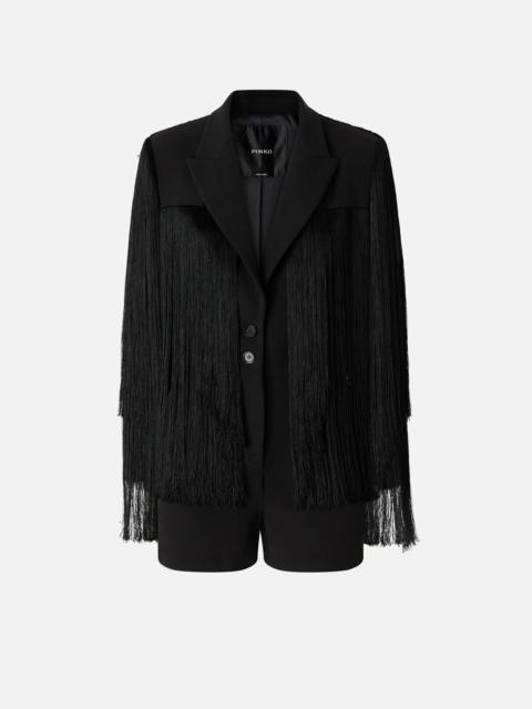 SHORT JUMPSUIT WITH ALL-OVER FRINGES